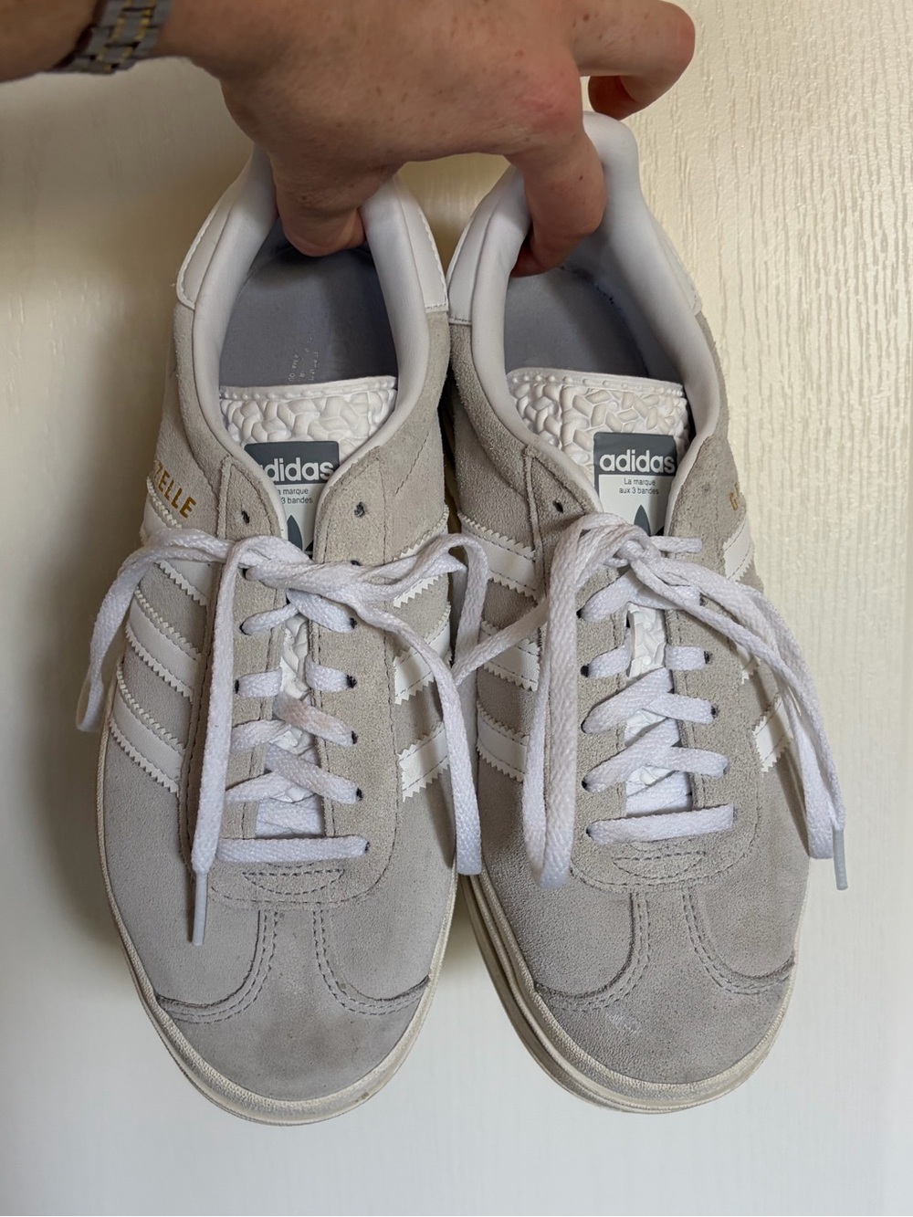 adidas gazelle bold grey white sneaker